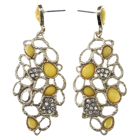 Mi Amore Drop-Dangle-Earrings Gold-Tone/Yellow