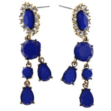 Mi Amore Drop-Dangle-Earrings Blue/Gold-Tone