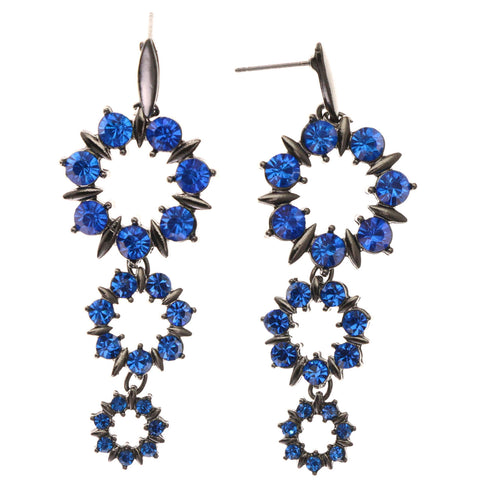 Mi Amore Drop-Dangle-Earrings Blue/Silver-Tone