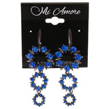 Mi Amore Drop-Dangle-Earrings Blue/Silver-Tone
