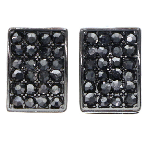 Mi Amore Stud-Earrings Black/Silver-Tone