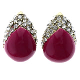 Mi Amore Teardrop Stud-Earrings Pink/Gold-Tone