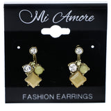 Mi Amore Drop-Dangle-Earrings Yellow/Gold-Tone