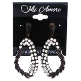 Mi Amore Drop-Dangle-Earrings Bronze-Tone/Silver-Tone