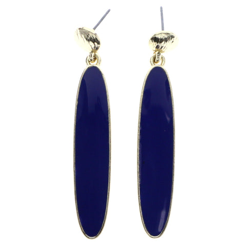 Mi Amore Drop-Dangle-Earrings Blue/Gold-Tone