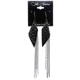 Mi Amore Dangle-Earrings Black/Silver-Tone