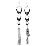 Mi Amore Dangle-Earrings Purple/Silver-Tone