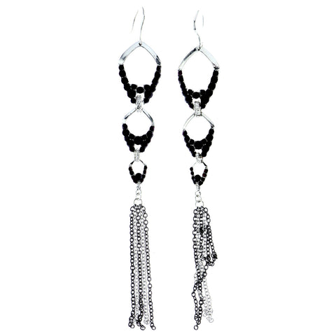 Mi Amore Dangle-Earrings Purple/Silver-Tone