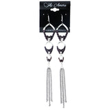 Mi Amore Dangle-Earrings Purple/Silver-Tone