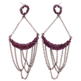 Mi Amore Drop-Dangle-Earrings Pink/Bronze-Tone