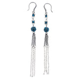 Mi Amore Dangle-Earrings Silver-Tone/Blue