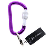 Mi Amore Carabiner-Keychain Purple/Silver-Tone