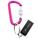 Mi Amore Carabiner-Keychain Pink/Silver-Tone