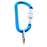 Mi Amore Carabiner-Keychain Blue/Silver-Tone
