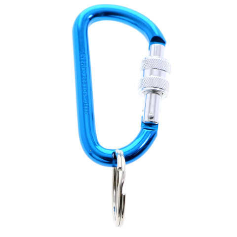 Mi Amore Carabiner-Keychain Blue/Silver-Tone