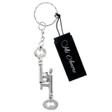 Mi Amore Key Puzzle Split-Ring-Keychain Silver-Tone