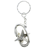 Mi Amore Star Puzzle Split-Ring-Keychain Silver-Tone