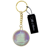 Zodiac Hologram Sagittarius Archer Split-Ring-Keychain Multicolor & Gold-Tone
