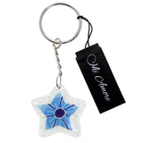 Mi Amore Star Split-Ring-Keychain Blue/Silver-Tone
