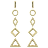 Mi Amore Shapes Multiple-Earring-Set Gold-Tone