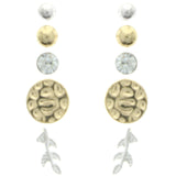 Mi Amore Crystal Multiple-Earring-Set Gold-Tone/Silver-Tone