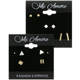 Mi Amore Shapes Multiple-Earring-Set Gold-Tone/Silver-Tone