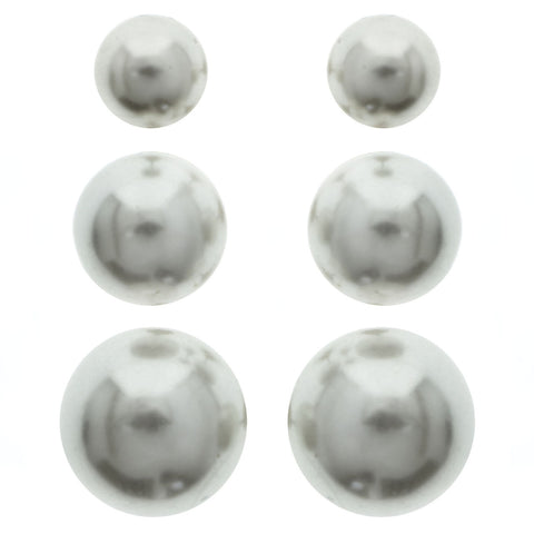 Mi Amore Multiple-Earring-Set White