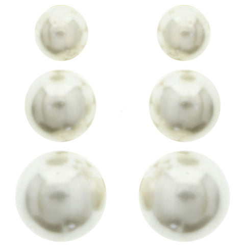 Mi Amore Multiple-Earring-Set White