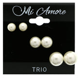 Mi Amore Multiple-Earring-Set White