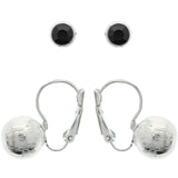 Mi Amore Multiple-Earring-Set Silver-Tone/Black