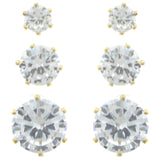 Mi Amore Multiple-Earring-Set Gold-Tone