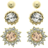 Mi Amore Crystal Multiple-Earring-Set Gold-Tone/Pink