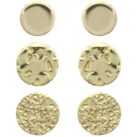 Mi Amore Multiple-Earring-Set Gold-Tone