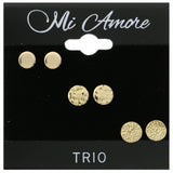 Mi Amore Multiple-Earring-Set Gold-Tone