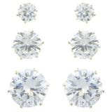 Mi Amore Multiple-Earring-Set Silver-Tone