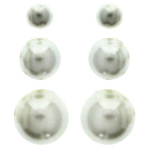 Mi Amore Multiple-Earring-Set White