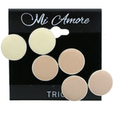 Mi Amore Multiple-Earring-Set Silver-Tone/Peach