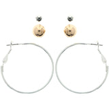 Mi Amore Multiple-Earring-Set Silver-Tone/Bronze-Tone