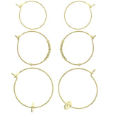 Mi Amore Multiple-Earring-Set Gold-Tone