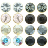 Mi Amore AB Finish Multiple-Earring-Set Gold-Tone