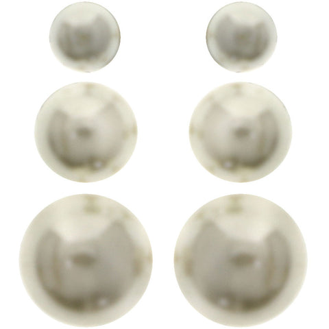 Mi Amore Multiple-Earring-Set White