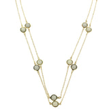 Mi Amore Long-Necklace Gold-Tone/Gray