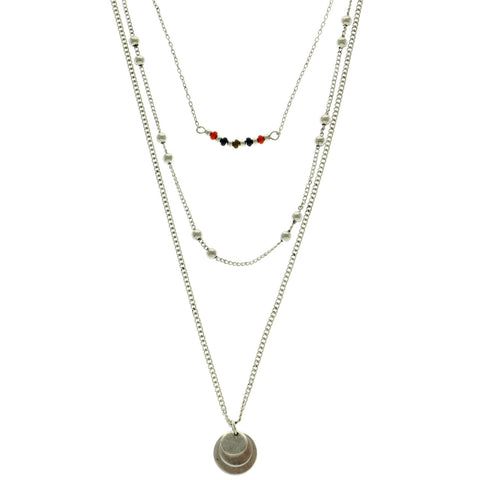 Mi Amore Layered-Necklace Silver-Tone/Multicolor