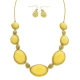 Mi Amore Necklace-Earring-Set Yellow/Gold-Tone