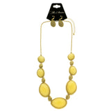 Mi Amore Necklace-Earring-Set Yellow/Gold-Tone