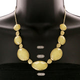 Mi Amore Necklace-Earring-Set Yellow/Gold-Tone