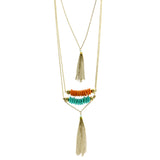 Mi Amore Long-Necklace Multicolor/Gold-Tone