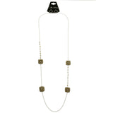 Mi Amore Necklace-Earring-Set Silver-Tone/Bronze-Tone
