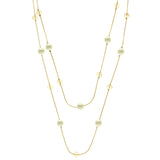Mi Amore Long-Necklace Gold-Tone/White