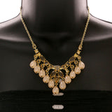 Mi Amore Necklace-Earring-Set Gold-Tone/Pink